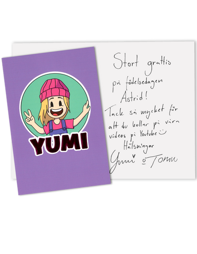 Kort med personlig hälsning